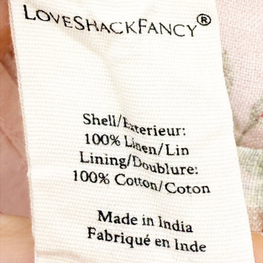 Loveshackfancy Lena Cream linen bow reversible dress vintage floral - Picture 10 of 12